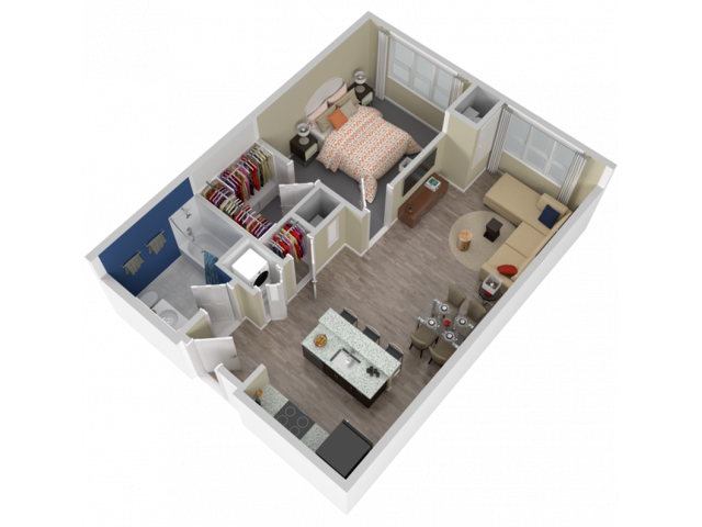 1 Bed floor plan