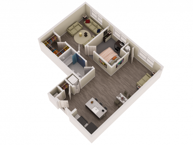 1 Bed floor plan